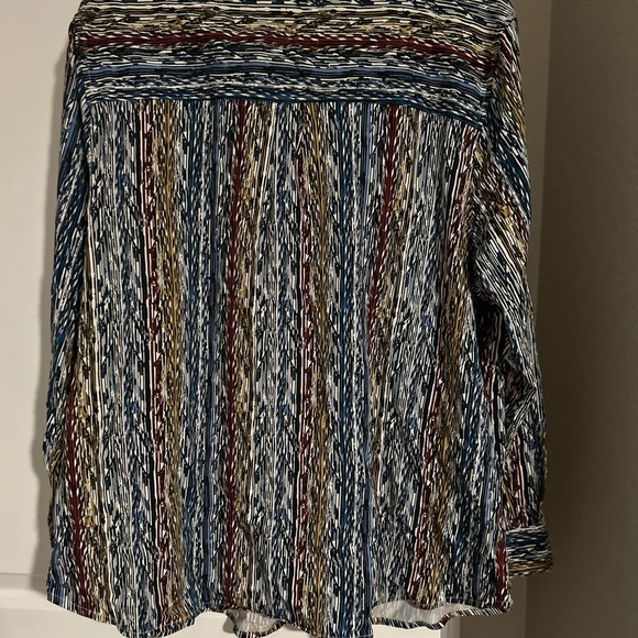 Liverpool Los Angeles Women's Long Sleeve Blouse 3X Arrow Ikat NWT - Picture 4 of 5